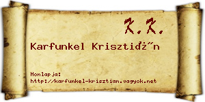 Karfunkel Krisztián névjegykártya